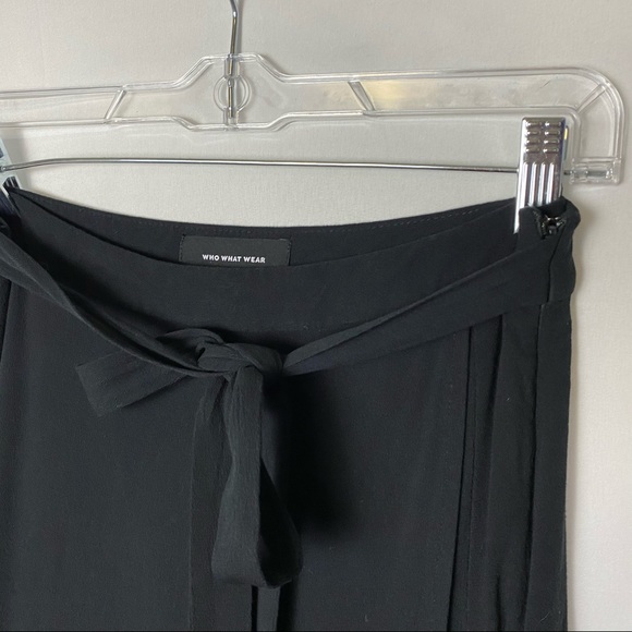 Who What Wear Black Asymmetrical Skirt with Slit 4 - Picture 5 of 7